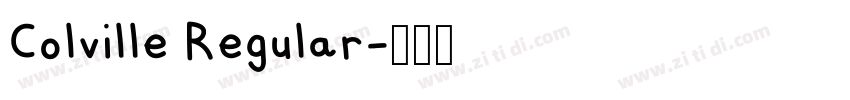 Colville Regular字体转换
